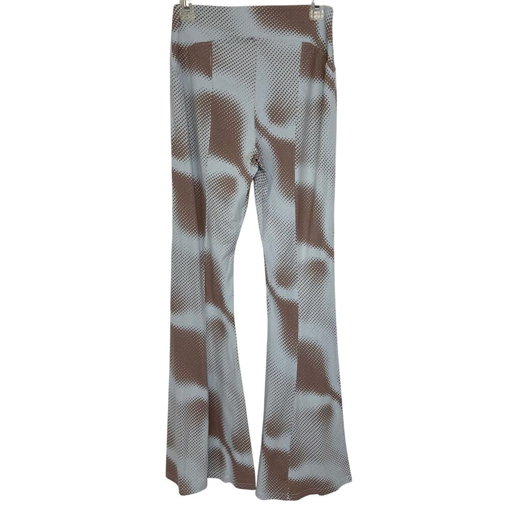 NWT Out From Under UO Aria Seamed Flare Pants Blue Tan Print Size M - Picture 7 of 10